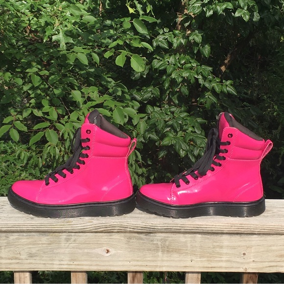 Dr Martens Combat Boot Barbie Core Hot Pink Mix Style Womens US 8 EU 39 UK 6 - Picture 5 of 11